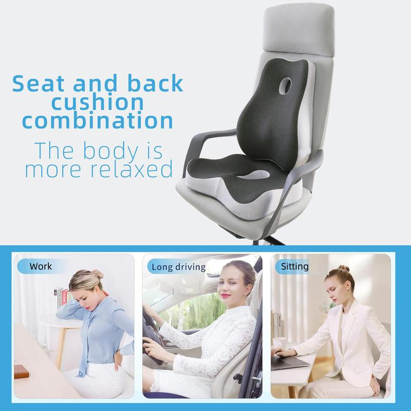 Ergonomic Design Waist Support Pillow, Adjustable Strap Waist Support Cushion for Adjustable Swivel Chair, Comfortable Seat Cushion for Office Chair & Car Seat