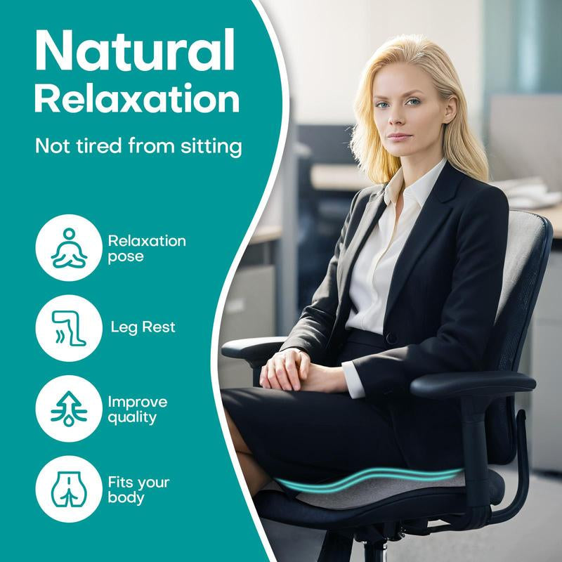 Ergonomic Design Waist Support Pillow, Adjustable Strap Waist Support Cushion for Adjustable Swivel Chair, Comfortable Seat Cushion for Office Chair & Car Seat