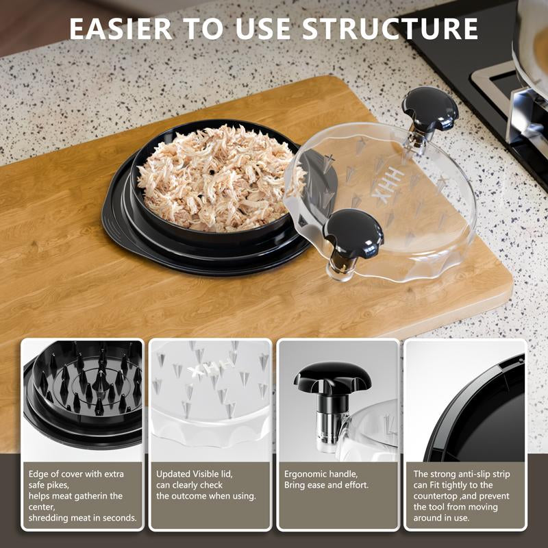Chicken Shredder Tool,Visible Meat Shredder with Non-Slip Strip,Ergonomic Handle,Perfect for Cutting Pork,Beef,Chicken,Kitchen Gadget Cooking Utensils