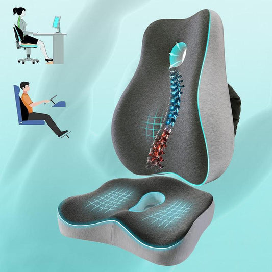 Ergonomic Design Waist Support Pillow, Adjustable Strap Waist Support Cushion for Adjustable Swivel Chair, Comfortable Seat Cushion for Office Chair & Car Seat