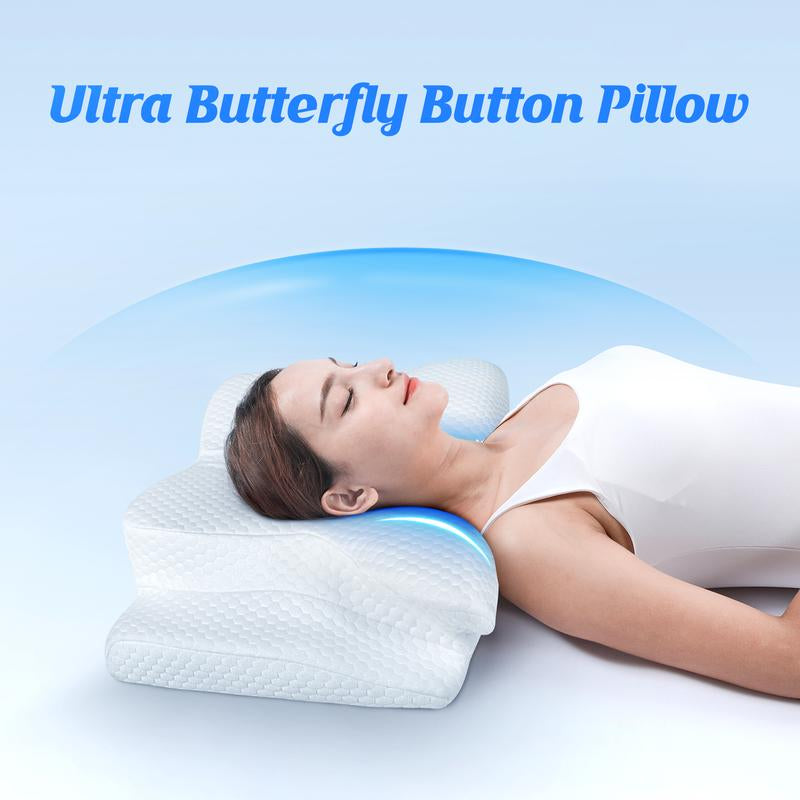 Emircey Memory Foam Neck Pillow, Soft Comfortable Contour Sleep Pillow, Odorless Pillow/Breathable Cases, Bed Pillow, Father'S Day Gifts for Him
