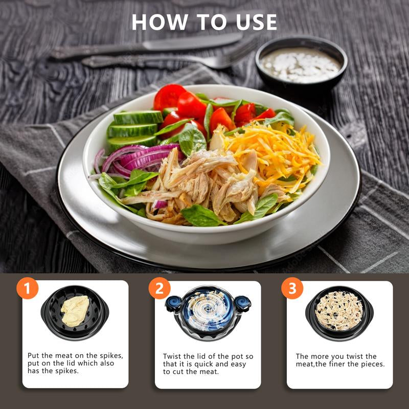 Chicken Shredder Tool,Visible Meat Shredder with Non-Slip Strip,Ergonomic Handle,Perfect for Cutting Pork,Beef,Chicken,Kitchen Gadget Cooking Utensils