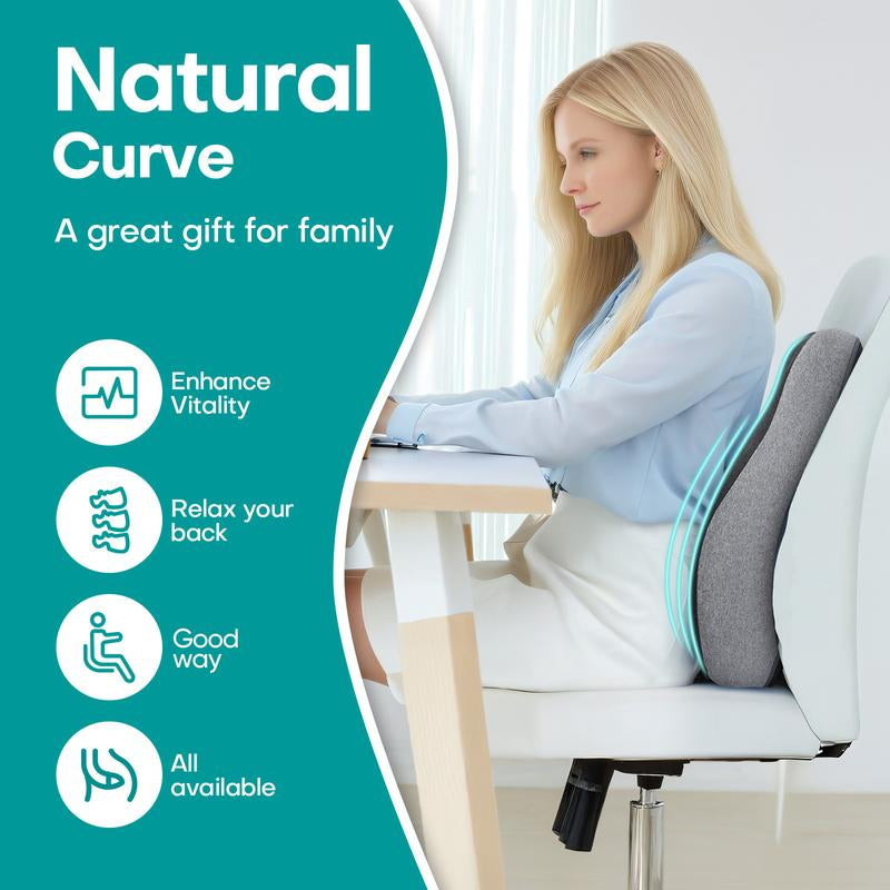 Ergonomic Design Waist Support Pillow, Adjustable Strap Waist Support Cushion for Adjustable Swivel Chair, Comfortable Seat Cushion for Office Chair & Car Seat